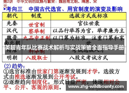 英超青年队比赛战术解析与实战策略全面指导手册
